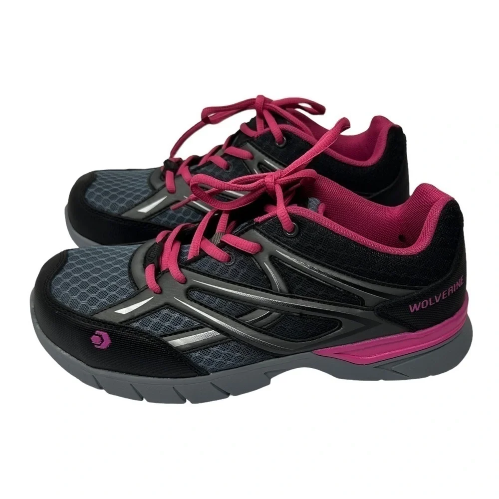 Wolverine Safety Toe Jetstream Work Shoes Womens Non Slip Sneakers SZ 10M